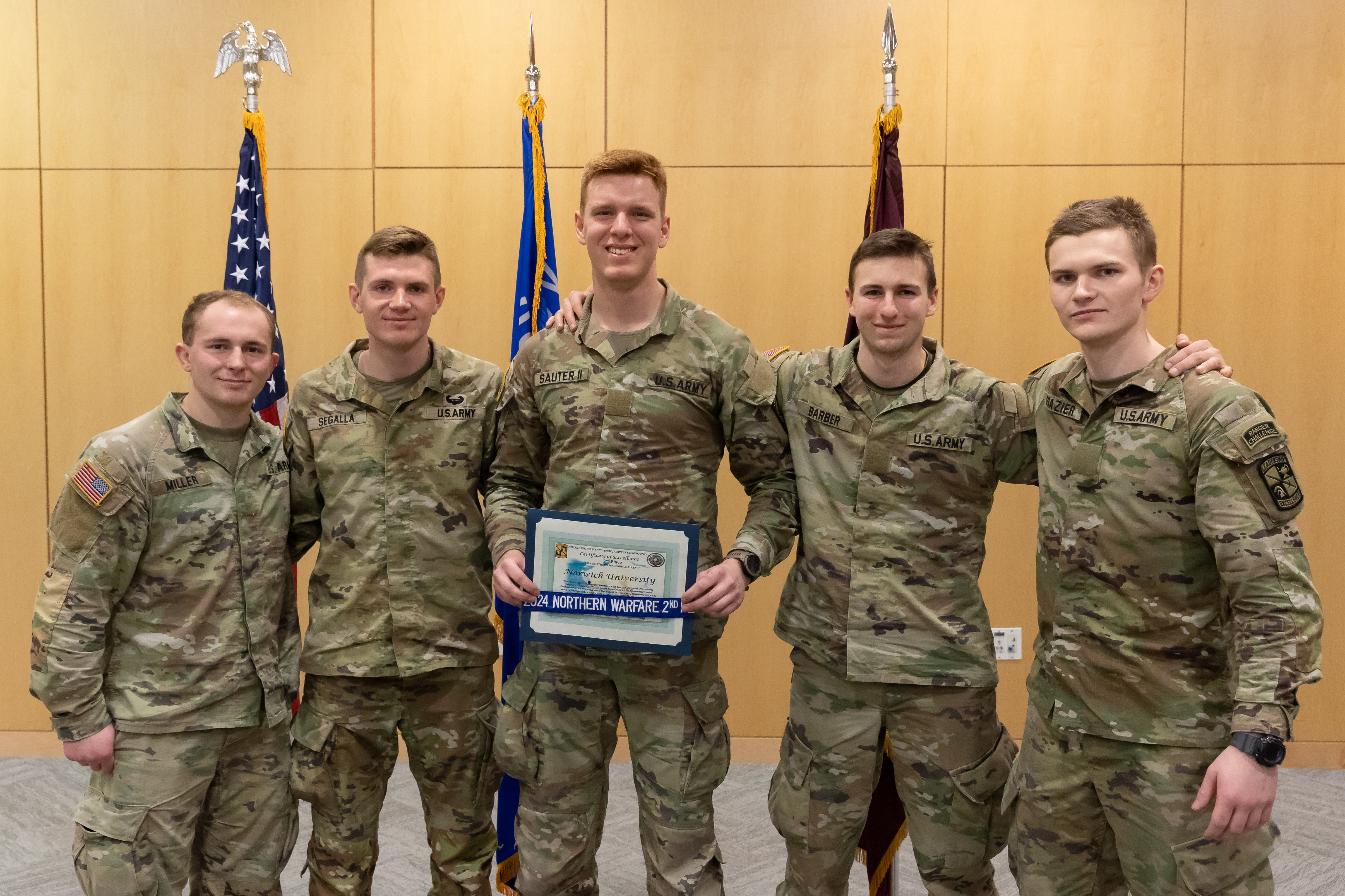 Norwich Army ROTC Northern Warfare Challenge Team
