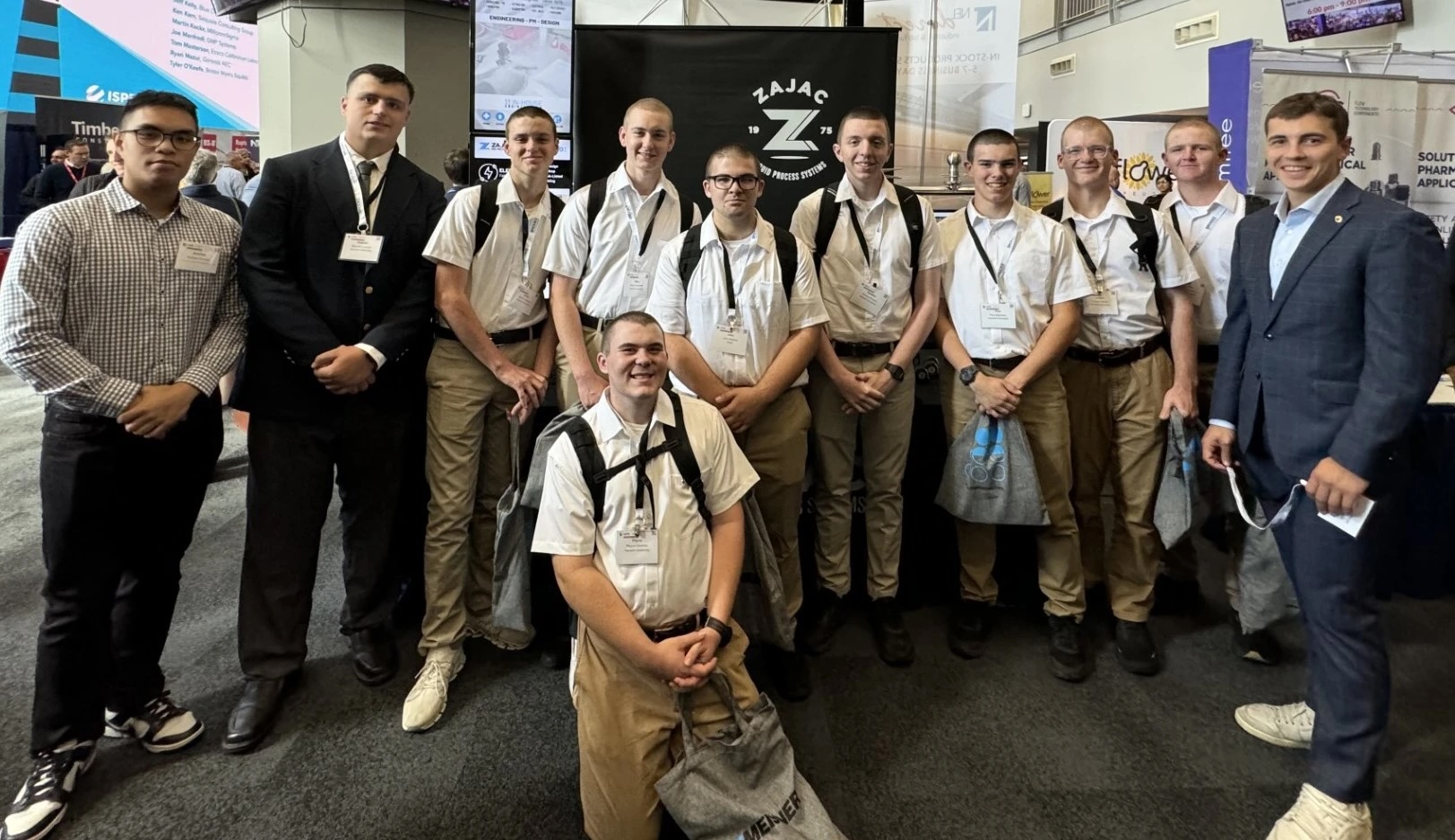 Norwich University students at the Pharmaceutical Engineering Show in Boston