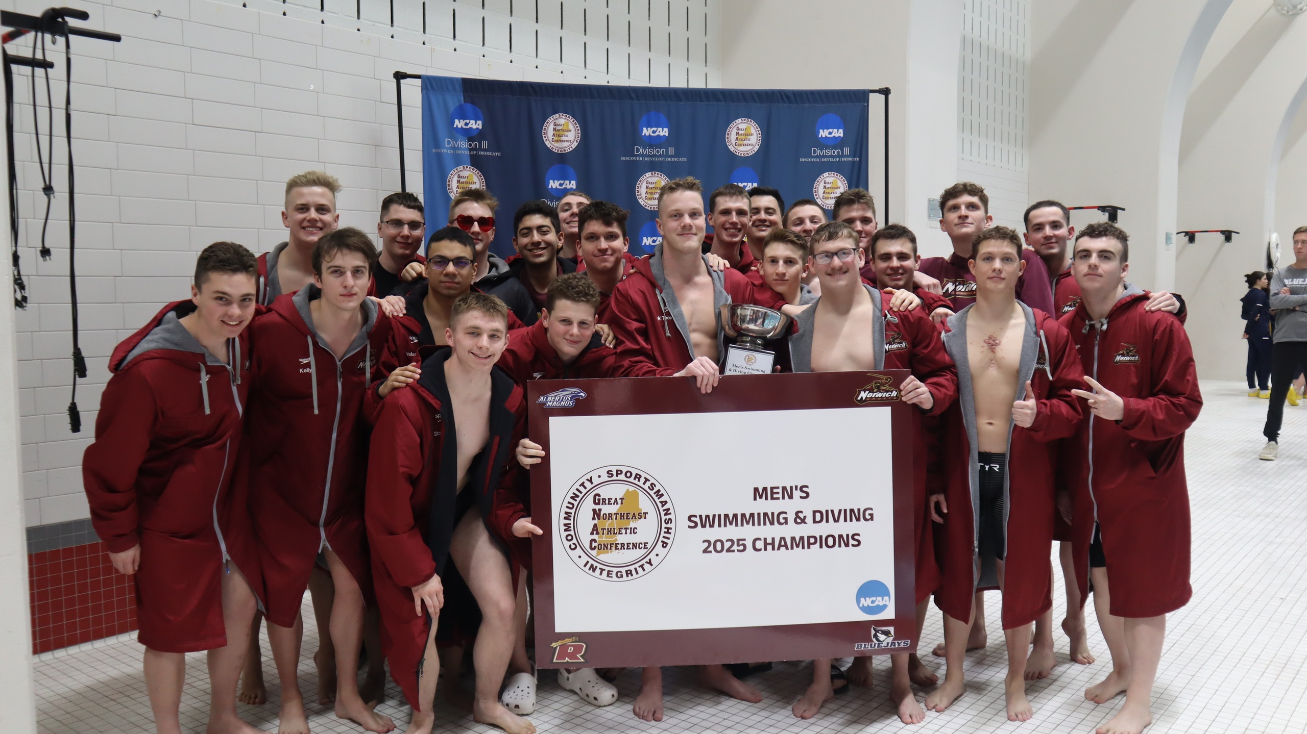 Norwich University Men's Swim & Dive Team named the GNAC 2025 Champions