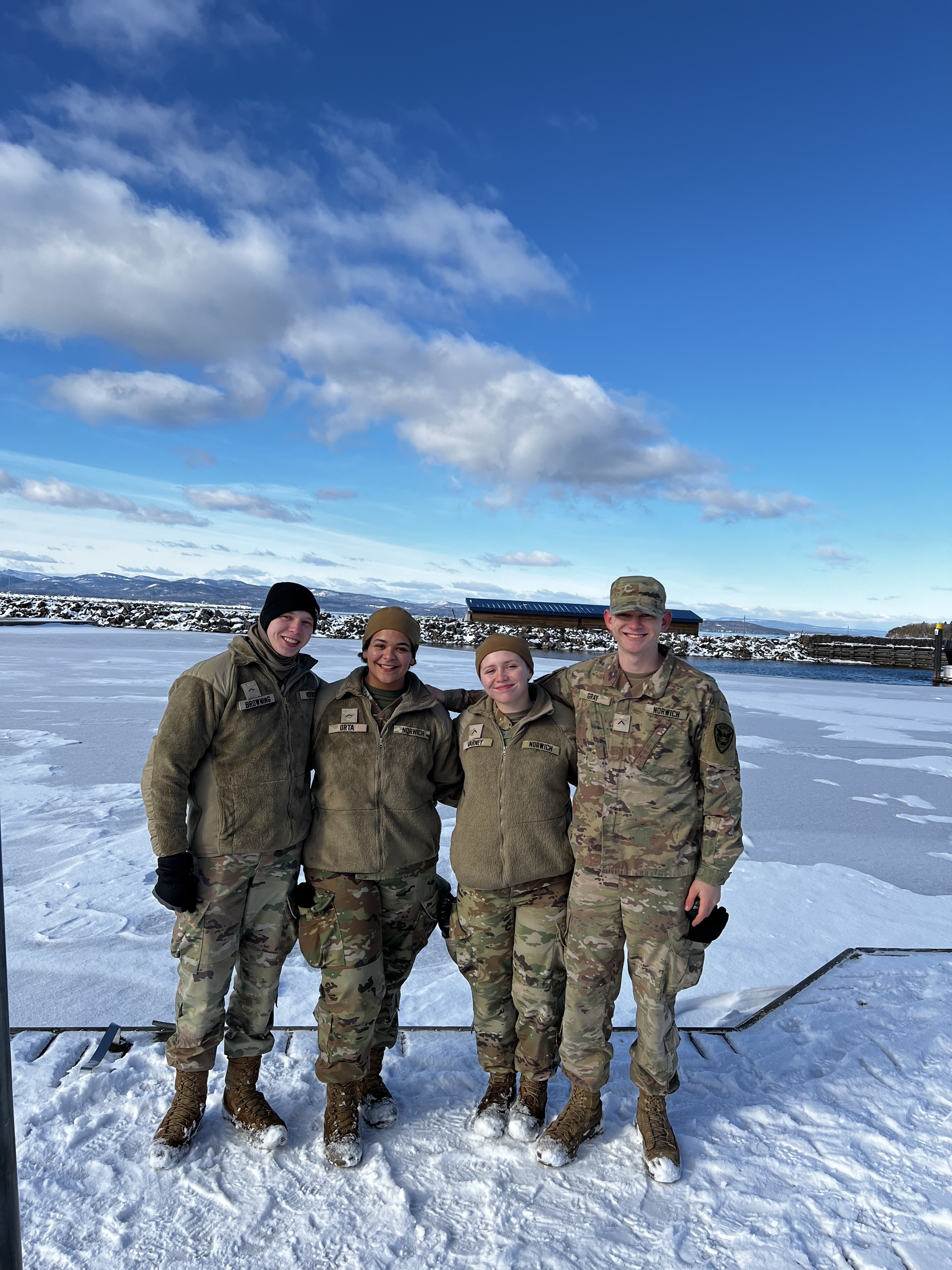 Norwich University Corps of Cadets at the 30th annual Penguin Plunge