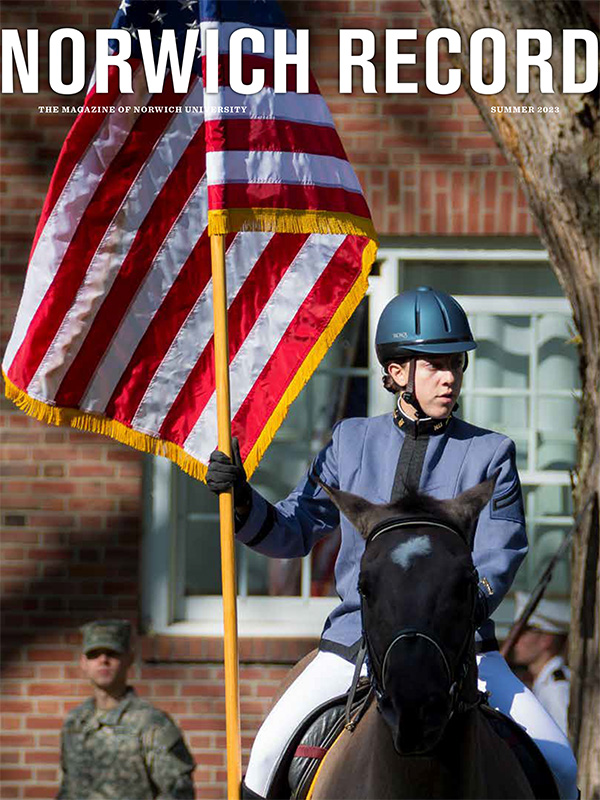horse rider american flag