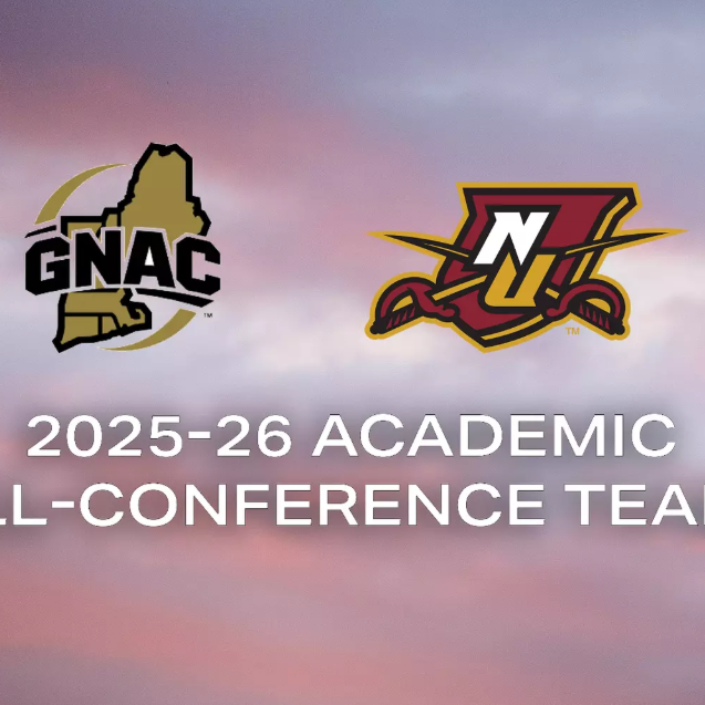 GNAC and Norwich logos above text reading 2025-26 Academic All-Conference Team.