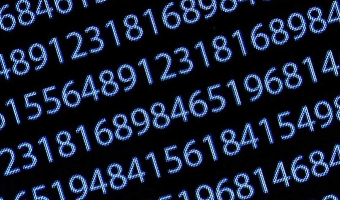 numbers on a computer screen