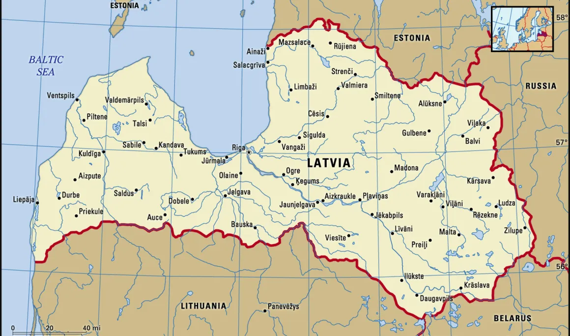 Map of Latvia