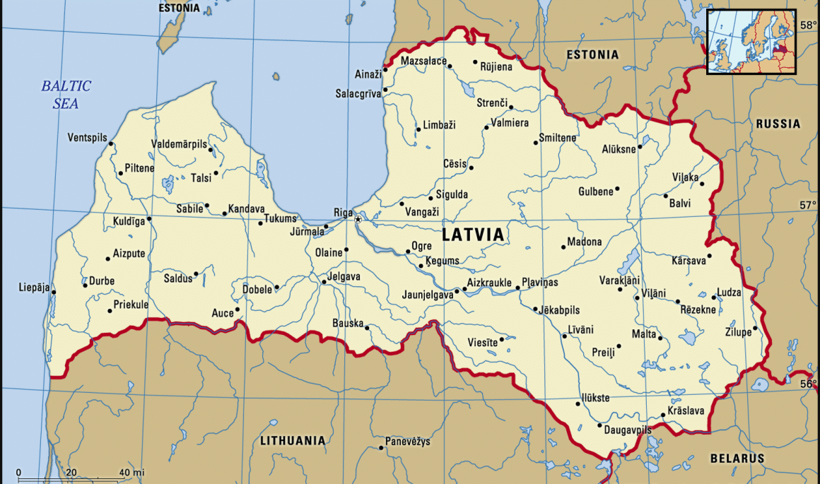 Map of Latvia