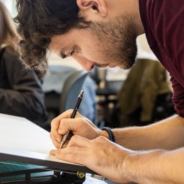 Norwich University Design Arts Students in Studio