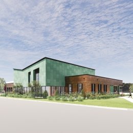 A rendering of the new Cyber Fusion Research and Development Center.