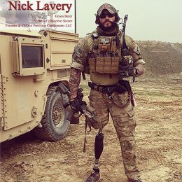 Nick Lavery Green Beret in full combat gear - Norwich guest lecturer