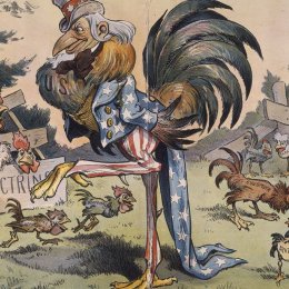 1901 Monroe Doctrine Political Cartoon 