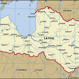 Map of Latvia