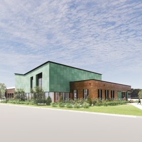 A rendering of the new Cyber Fusion Research and Development Center.