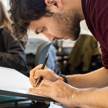 Norwich University Design Arts Students in Studio