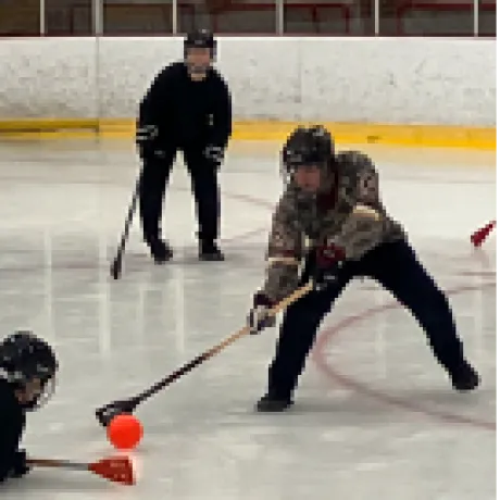 NU Cadets playing Broomball Tournament at RMC Saint Jean