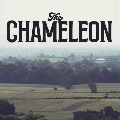 Cover for The Chameleon 2026 with title text above a landscape and stone ruins.