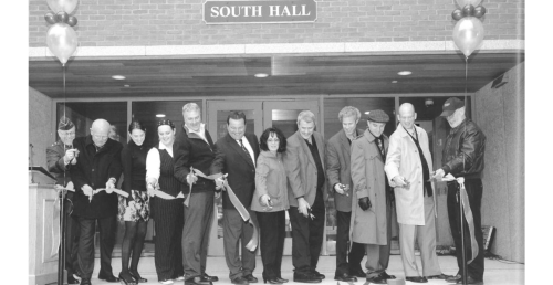 Ribbon Cutting ceremony, South Hall, during NU'10's time on The Hill