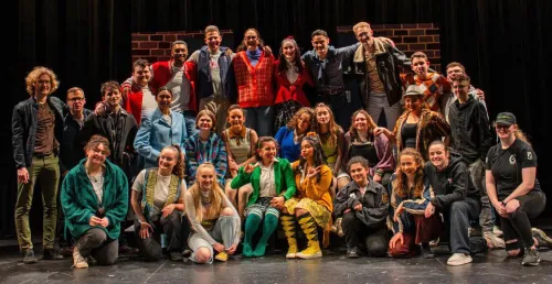 Pegasus Players Heathers Full cast and Crew on stage