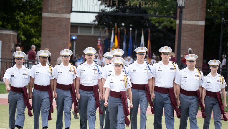 Homecoming 2024 Alumni Parade march on