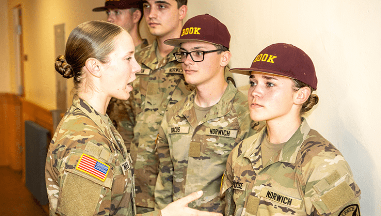 Rooks in the barracks being instructed by cadre.
