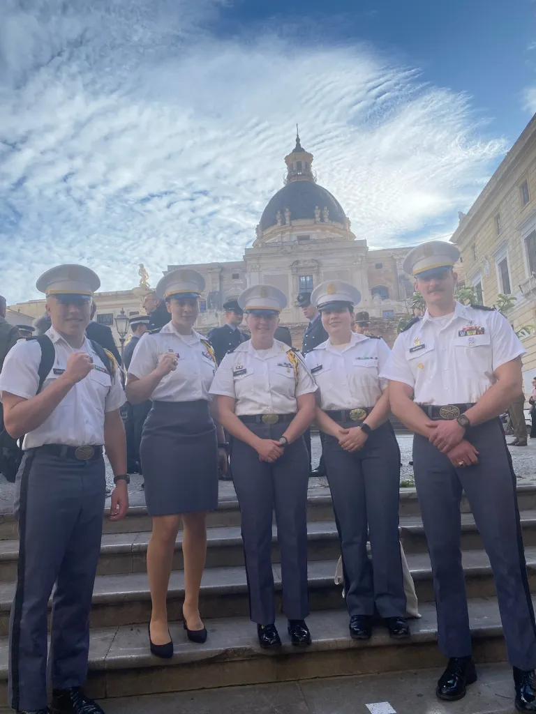 Norwich Cadets pose before the Walk for Peace.