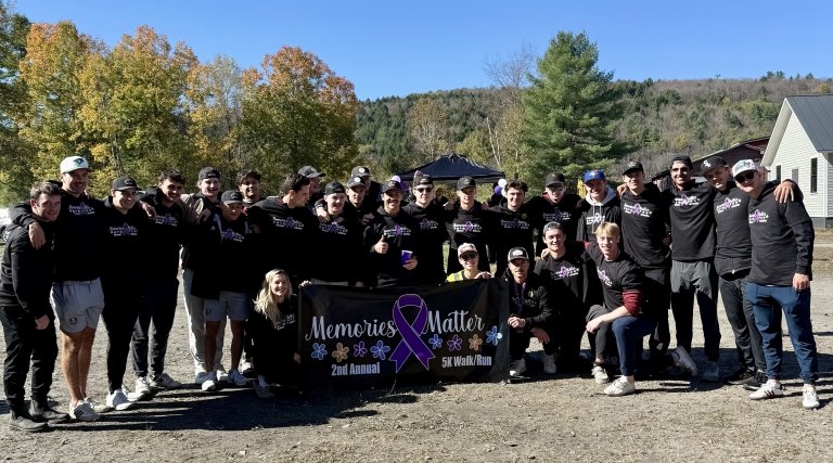 Norwich men’s athletes unite for the “Memories Matter” 5K, honoring Alzheimer’s awareness and community support.