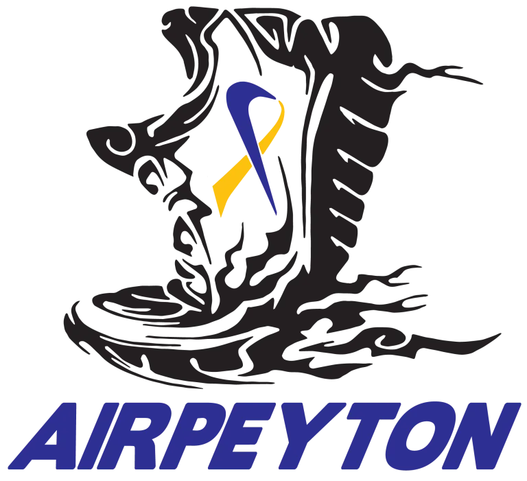 AirPeyton logo, a shoe above the organization's name.