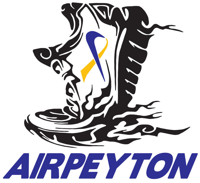 AirPeyton logo, a shoe above the organization's name.