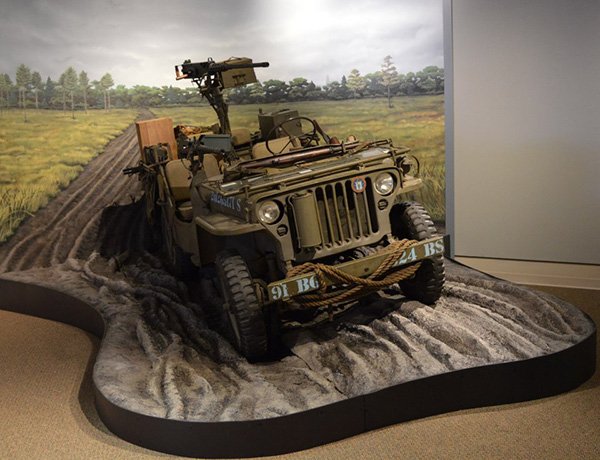 Fully kitted Jeep on display in the Sullivan Musuem 
