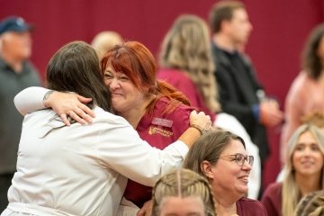 Images of the White Coat Ceremony during homecoming week. 