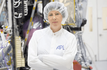 Image of Nicola Fox at the Johns Hopkins University Applied Physics Laboratory. Courtesy of Nicola Fox