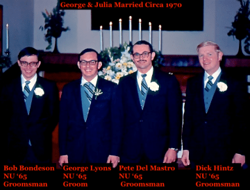1965 George Lyons wedding w Bob Bondsman Pete Del Mastro and Dick Hintz