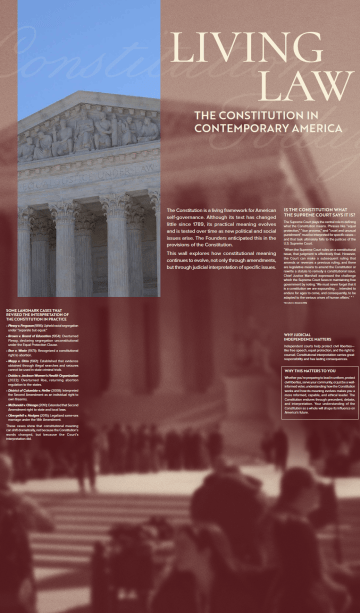 A graphic showing educational material about the Constitution.