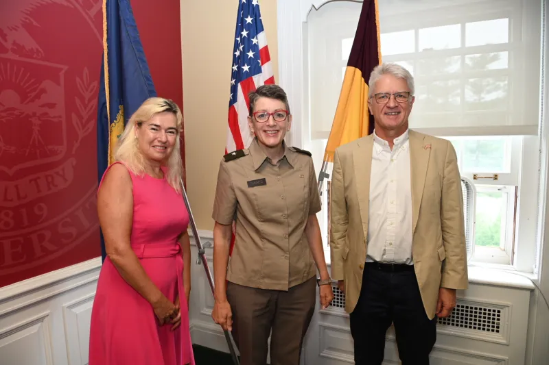 Dr. Petra Schneebauer, Austrian Ambassador to the United States, Visits Norwich University