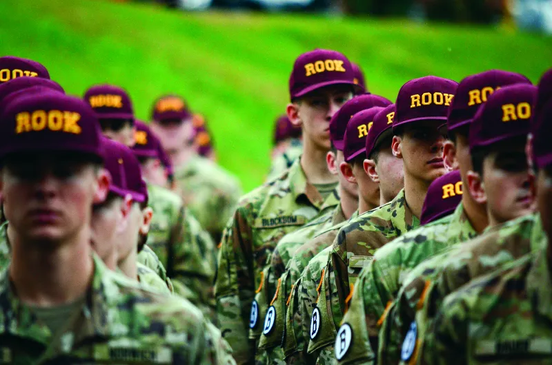 Norwich University Rooks in formation