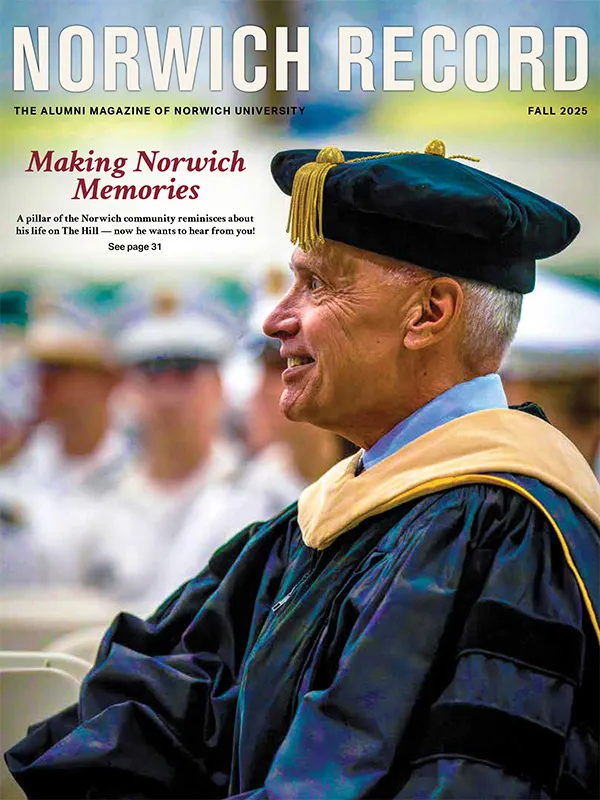 Norwich Record Fall 2025 - Cover - Dr. Frank Vanecek H’10